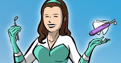 DrKKavengers_Wordermilie_dr_khuni Wondermilie, hygiéniste dentaire,super héros